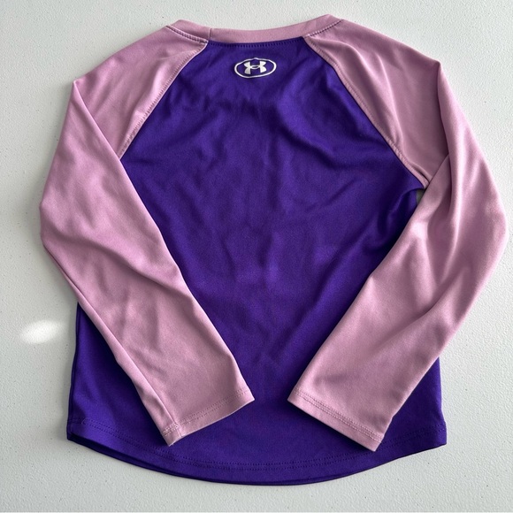 Under Armour Girls 4T Purple Dream Crazy Big Long Sleeve Activewear Shirt - Picture 5 of 5
